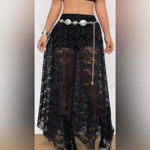 Lace Material Mesh Skirt